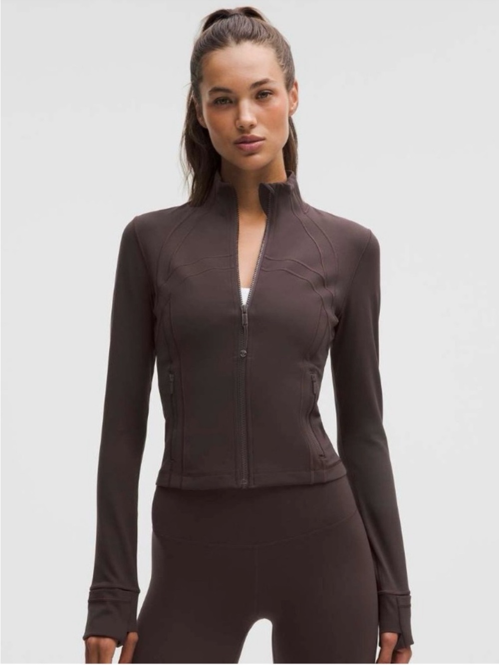 Lululemon Define Cropped Jacket - Espresso - Size 4